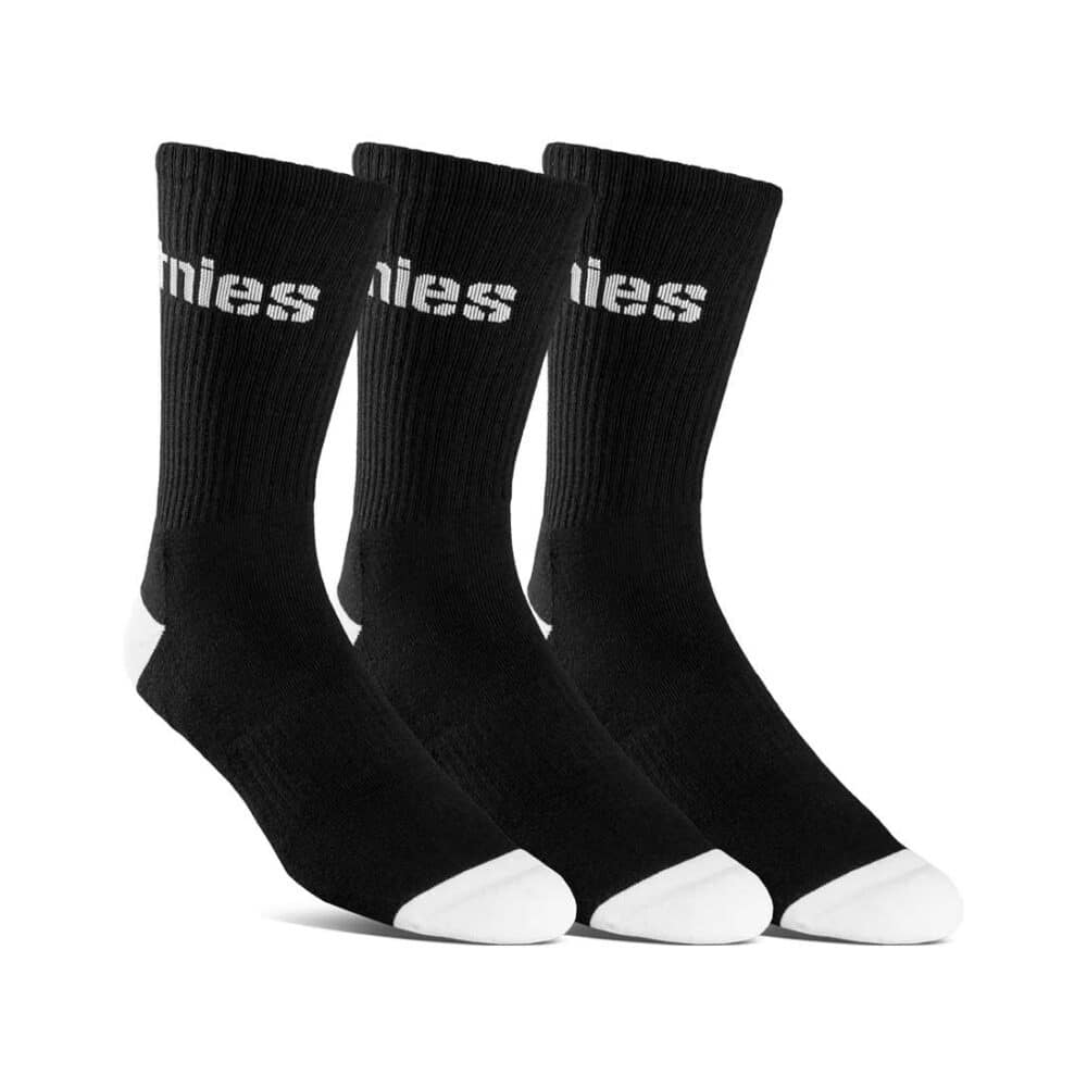 Etnies Stencil Icon Crew Socks 3 Pack - Black