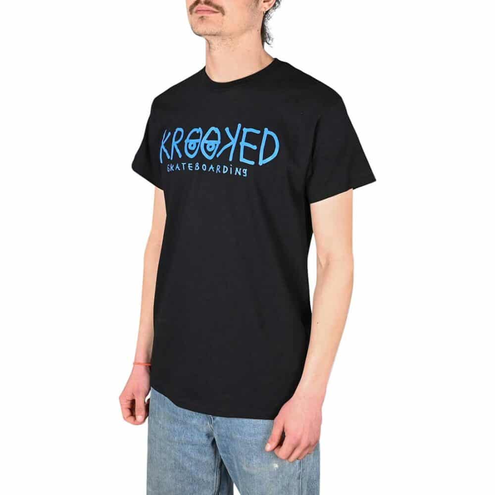 Krooked Eyes S/S T-Shirt - Black/Blue