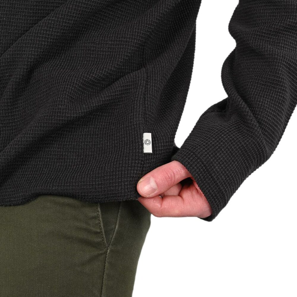 Rhythm Classic Waffle Knit L/S T-Shirt - Vintage Black