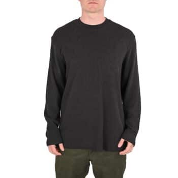 Rhythm Classic Waffle Knit L/S T-Shirt - Vintage Black