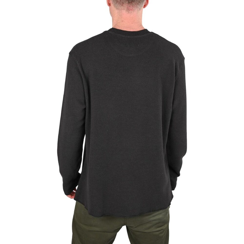 Rhythm Classic Waffle Knit L/S T-Shirt - Vintage Black