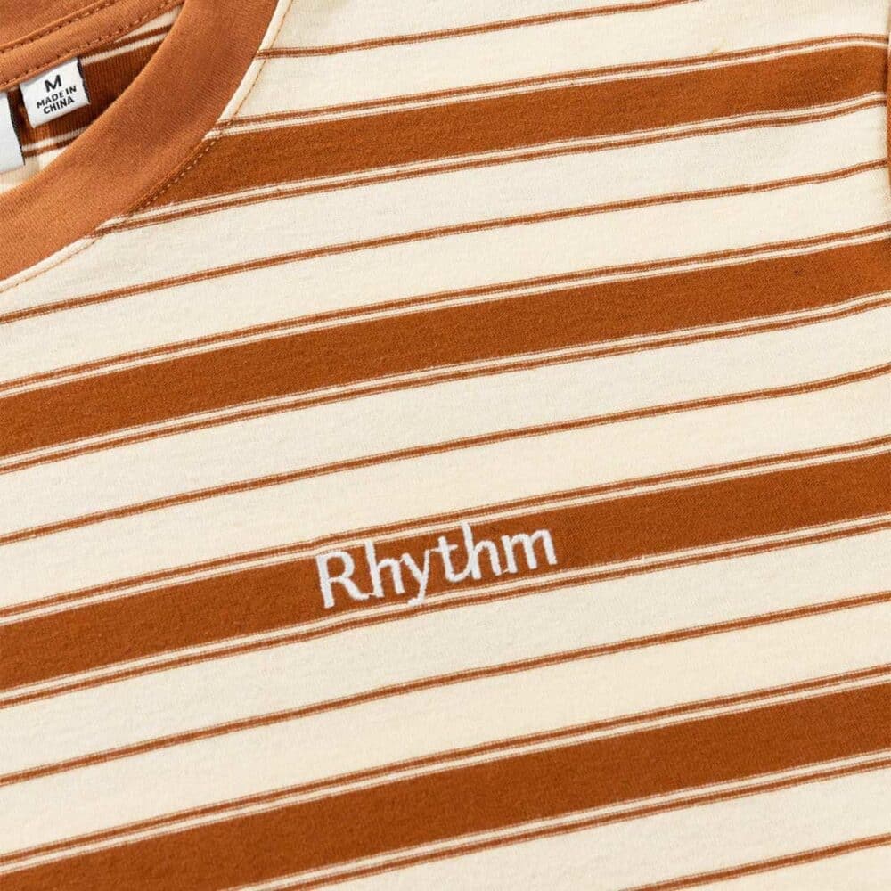 Rhythm Everyday Stripe S/S T-Shirt - Cedar