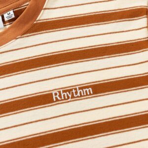 Rhythm Everyday Stripe S/S T-Shirt - Cedar