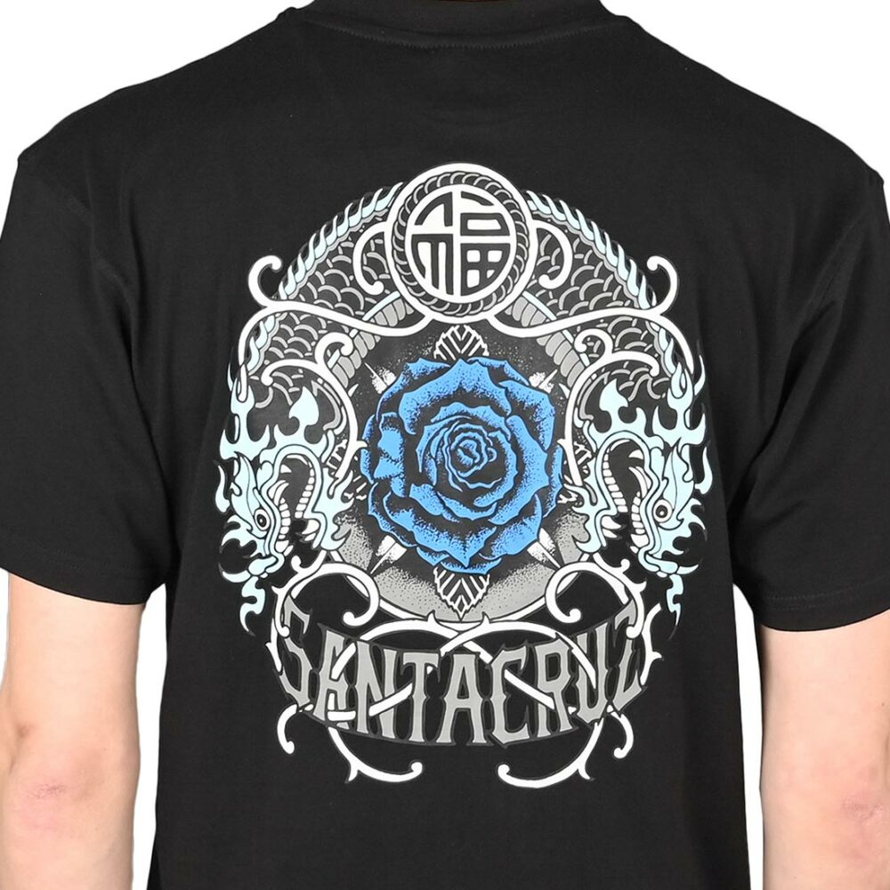 Santa Cruz Dressen Rose Crew One S/S T-Shirt - Black