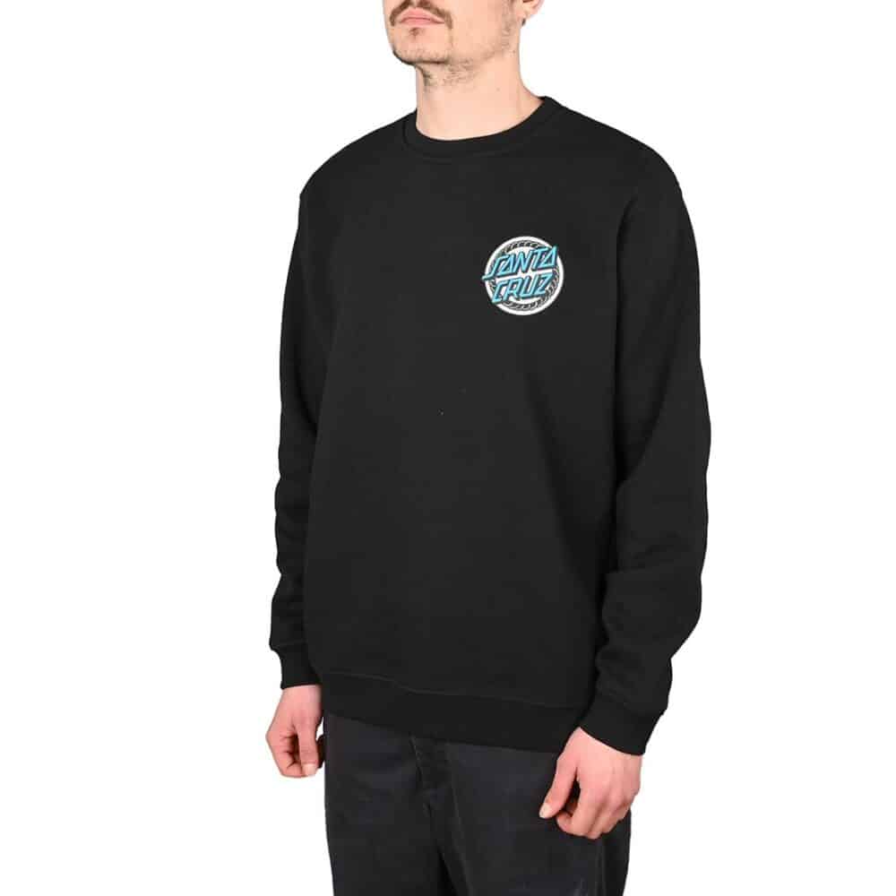 Santa Cruz Dressen Rose One Crew Sweater - Black