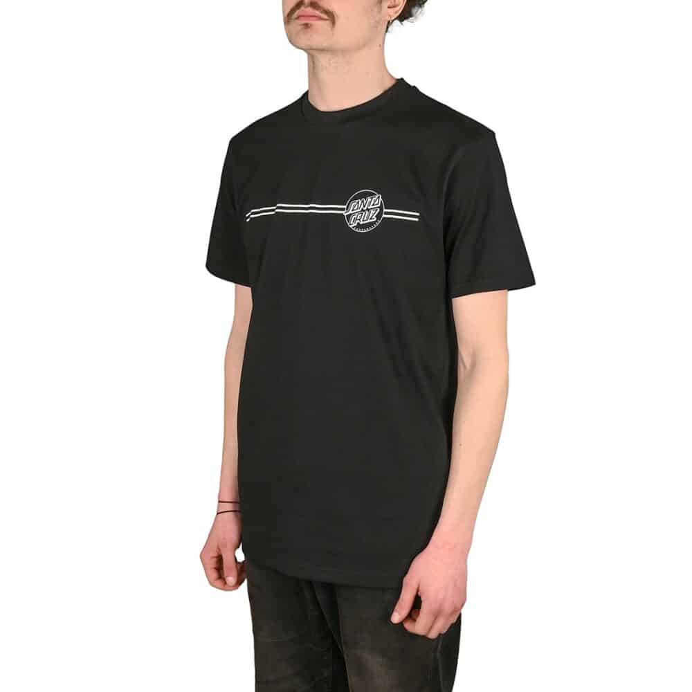 Santa Cruz Opus Dot Stripe S/S T-Shirt - Black
