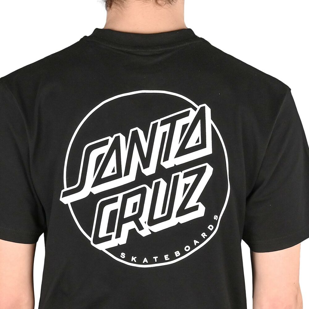 Santa Cruz Opus Dot Stripe S/S T-Shirt - Black