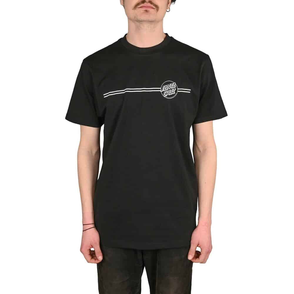 Santa Cruz Opus Dot Stripe S/S T-Shirt - Black
