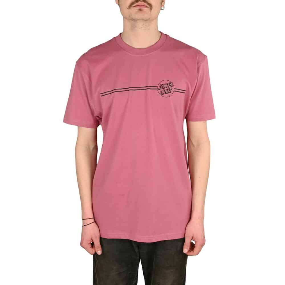 Santa Cruz Opus Dot Stripe S/S T-Shirt - Dusty Rose