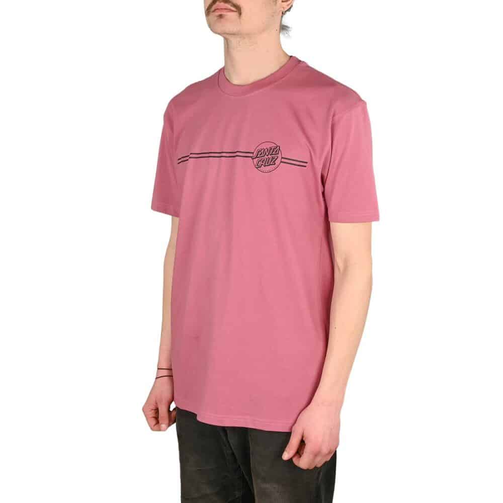 Santa Cruz Opus Dot Stripe S/S T-Shirt - Dusty Rose