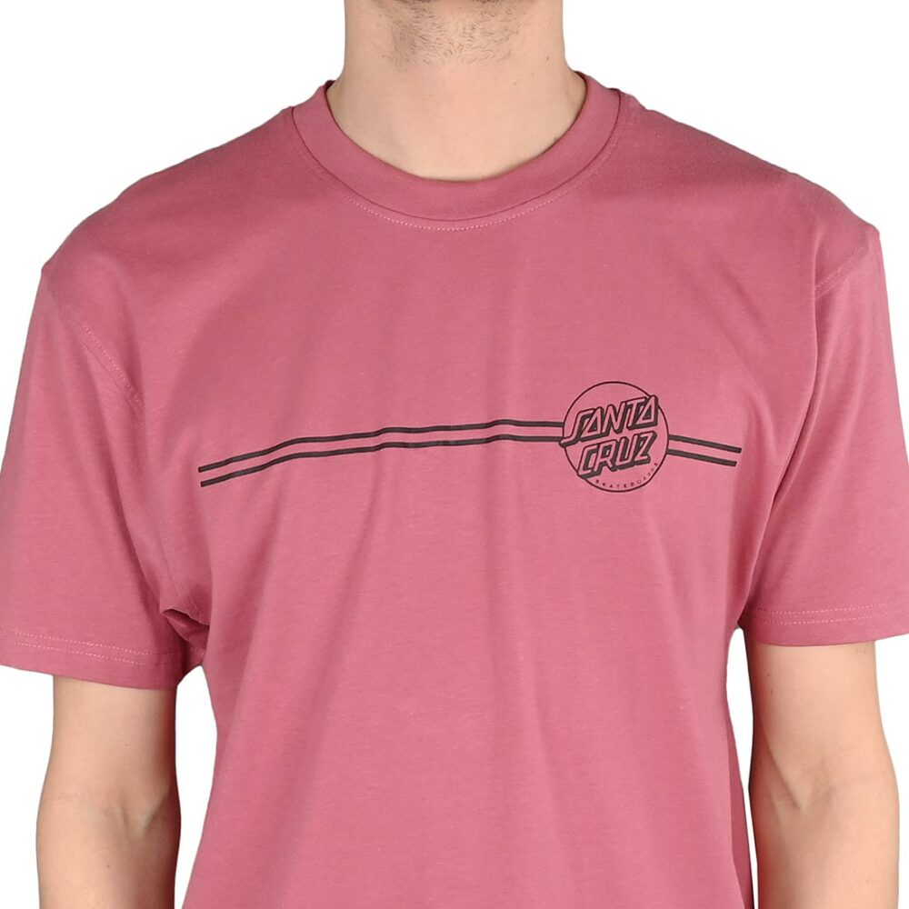 Santa Cruz Opus Dot Stripe S/S T-Shirt - Dusty Rose