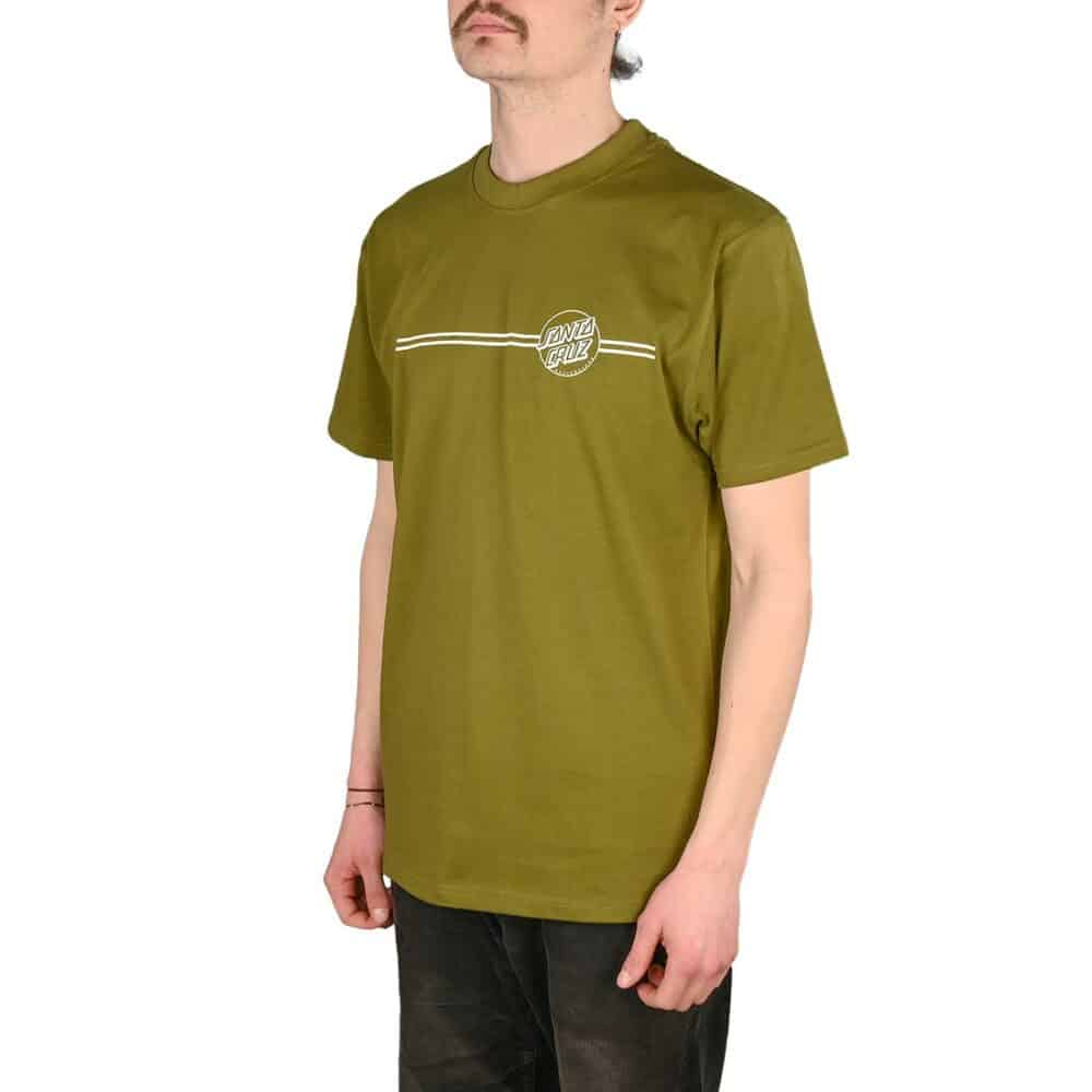 Santa Cruz Opus Dot Stripe S/S T-Shirt - Sea Kelp