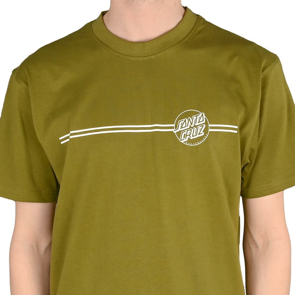 Santa Cruz Opus Dot Stripe S/S T-Shirt - Sea Kelp