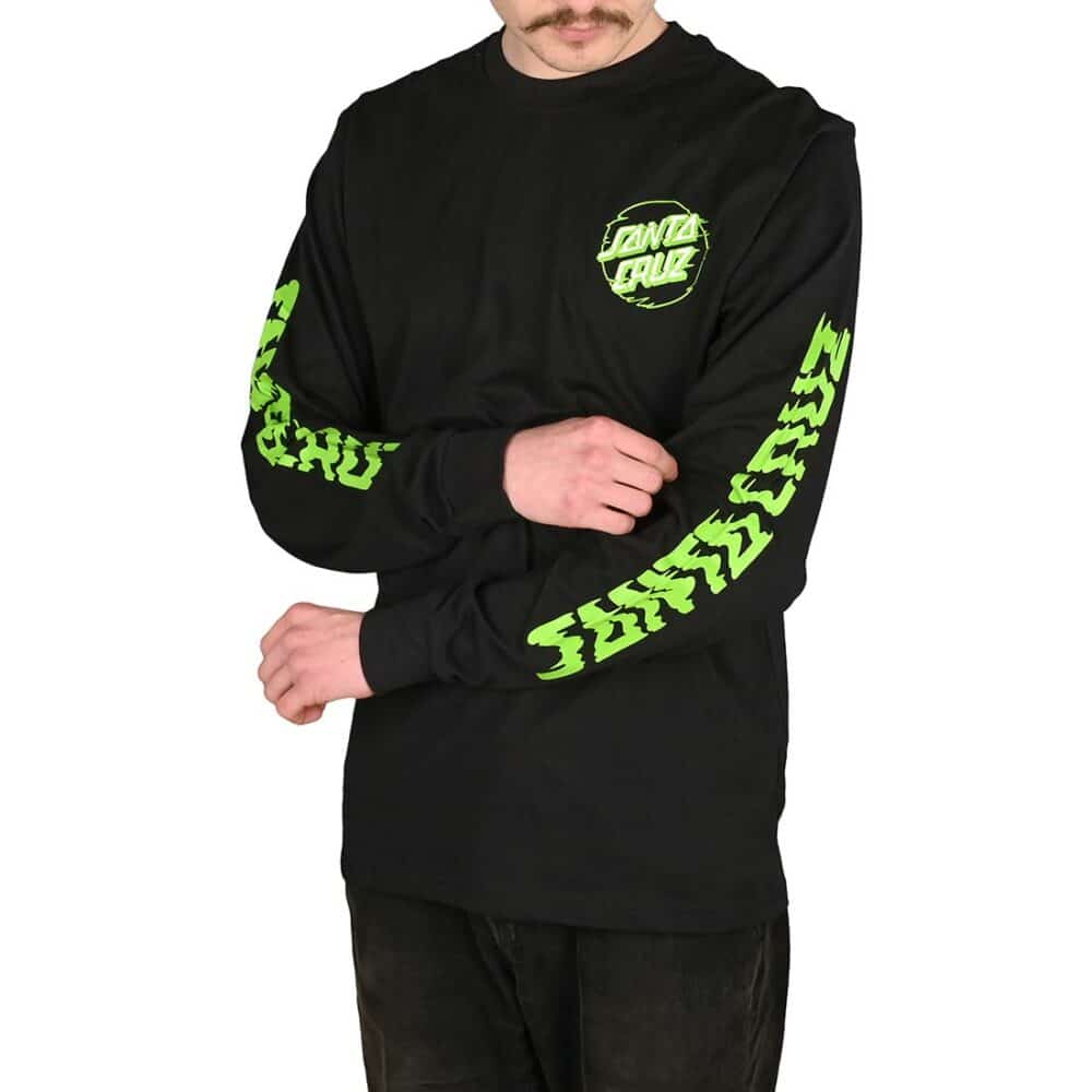 Santa Cruz Vivid Other Dot L/S T-Shirt - Black