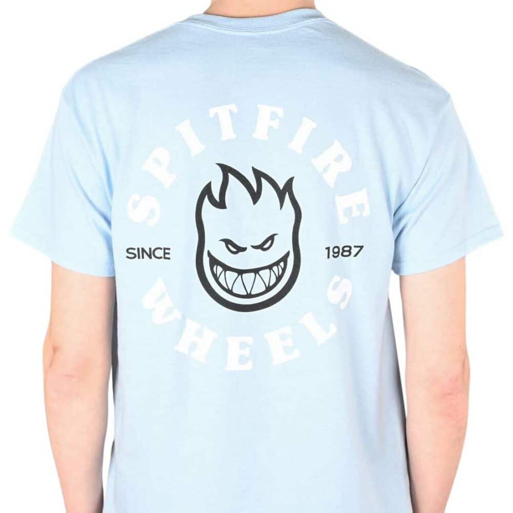 Spitfire Bighead Classic S/S T-Shirt - Light Blue/Black/White