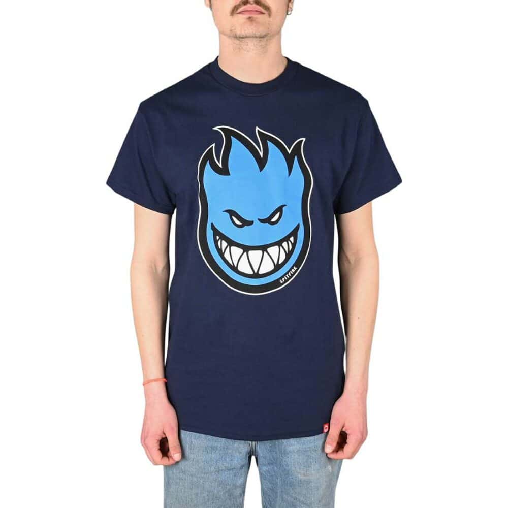 Spitfire Bighead Fill S/S T-Shirt - Navy/Black/White