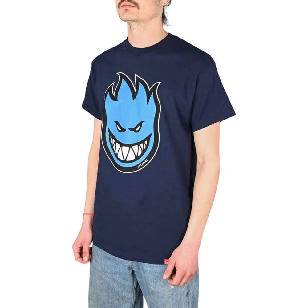 Spitfire Bighead Fill S/S T-Shirt - Navy/Black/White
