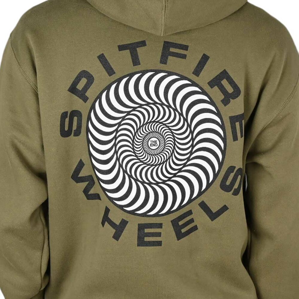Spitfire Classic '87 Swirl Fill Zip Hoodie - Army/Black/White