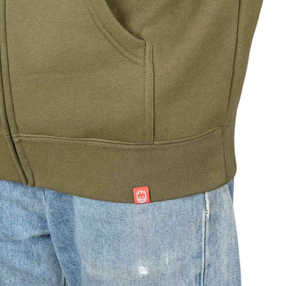 Spitfire Classic '87 Swirl Fill Zip Hoodie - Army/Black/White