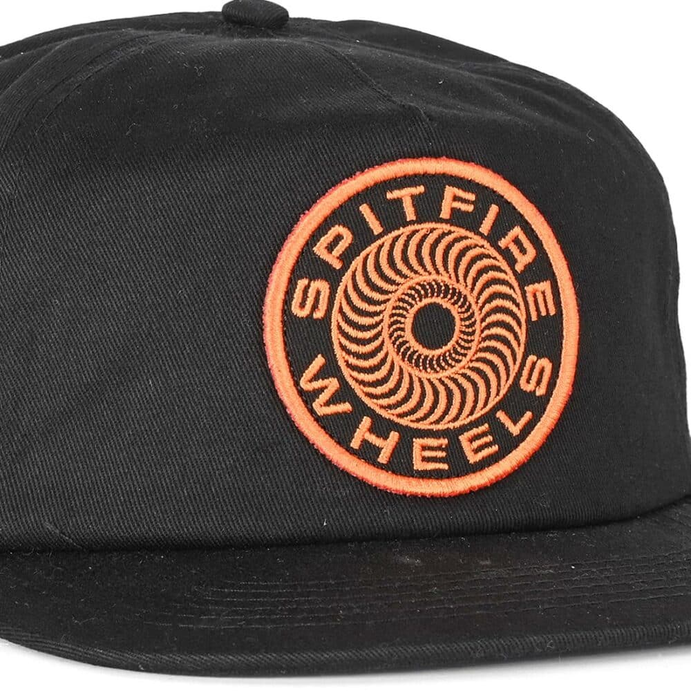 Spitfire Classic '87 Swirl Patch Snapback Hat - Black/Orange