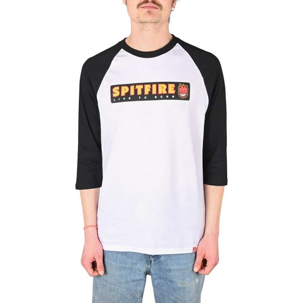 Spitfire LTB 3/4 Sleeve T-Shirt - White/Black