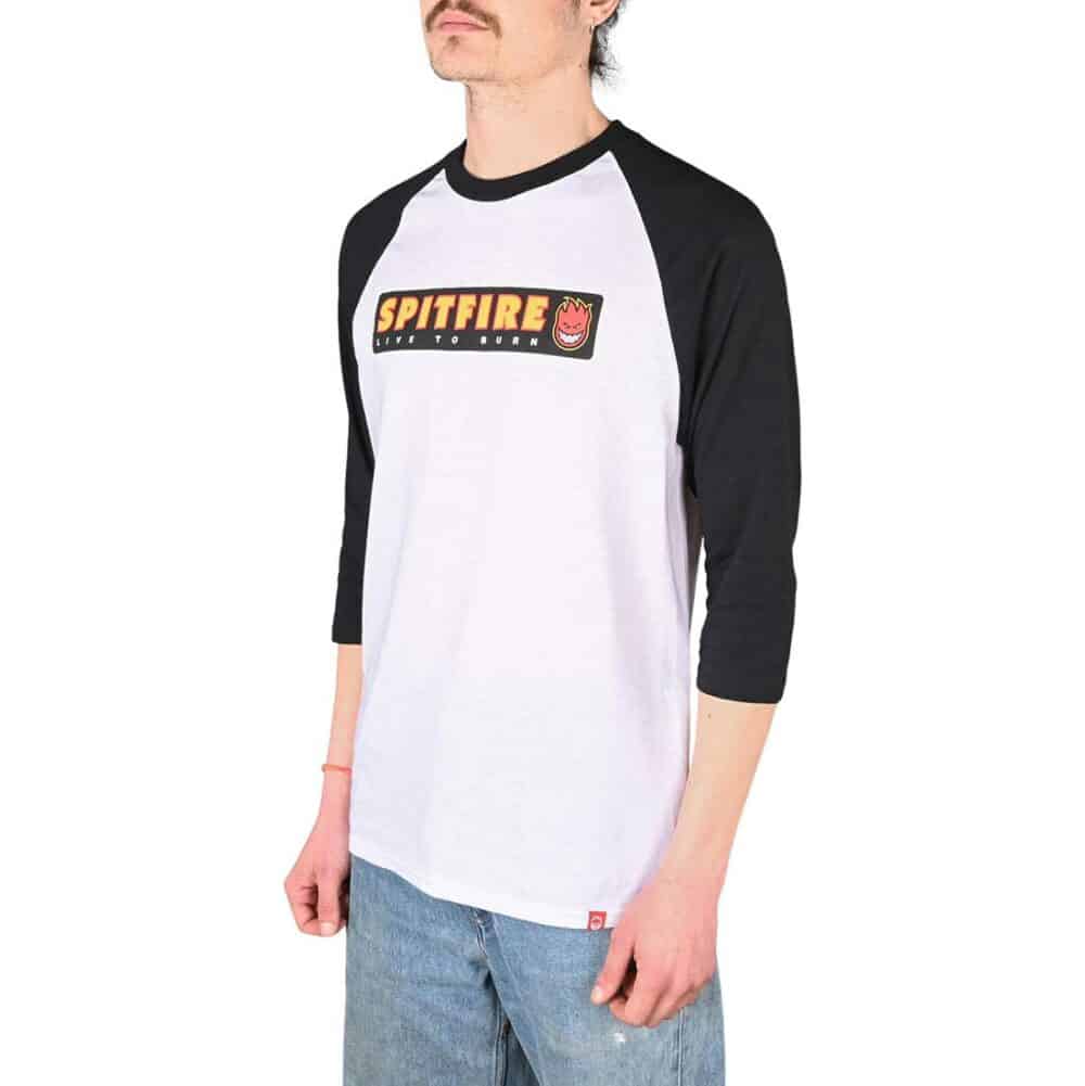 Spitfire LTB 3/4 Sleeve T-Shirt - White/Black