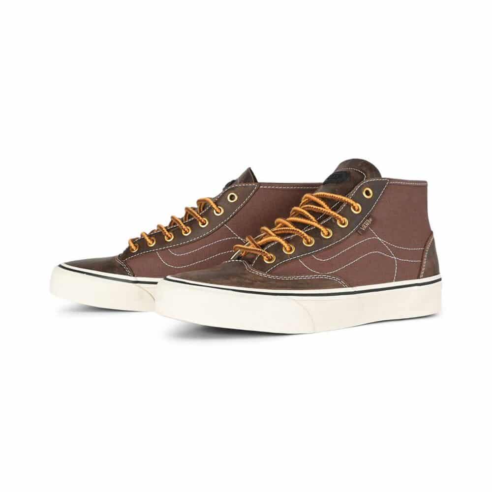 Vans Bryant Destruct VR3 Mid Skate Shoes - Brown