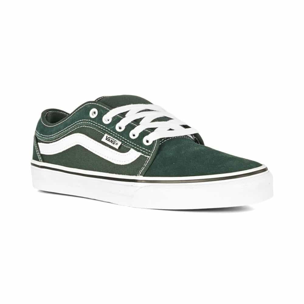 Vans Chukka Low Sidestripe Skate Shoes - Green Gables/True White