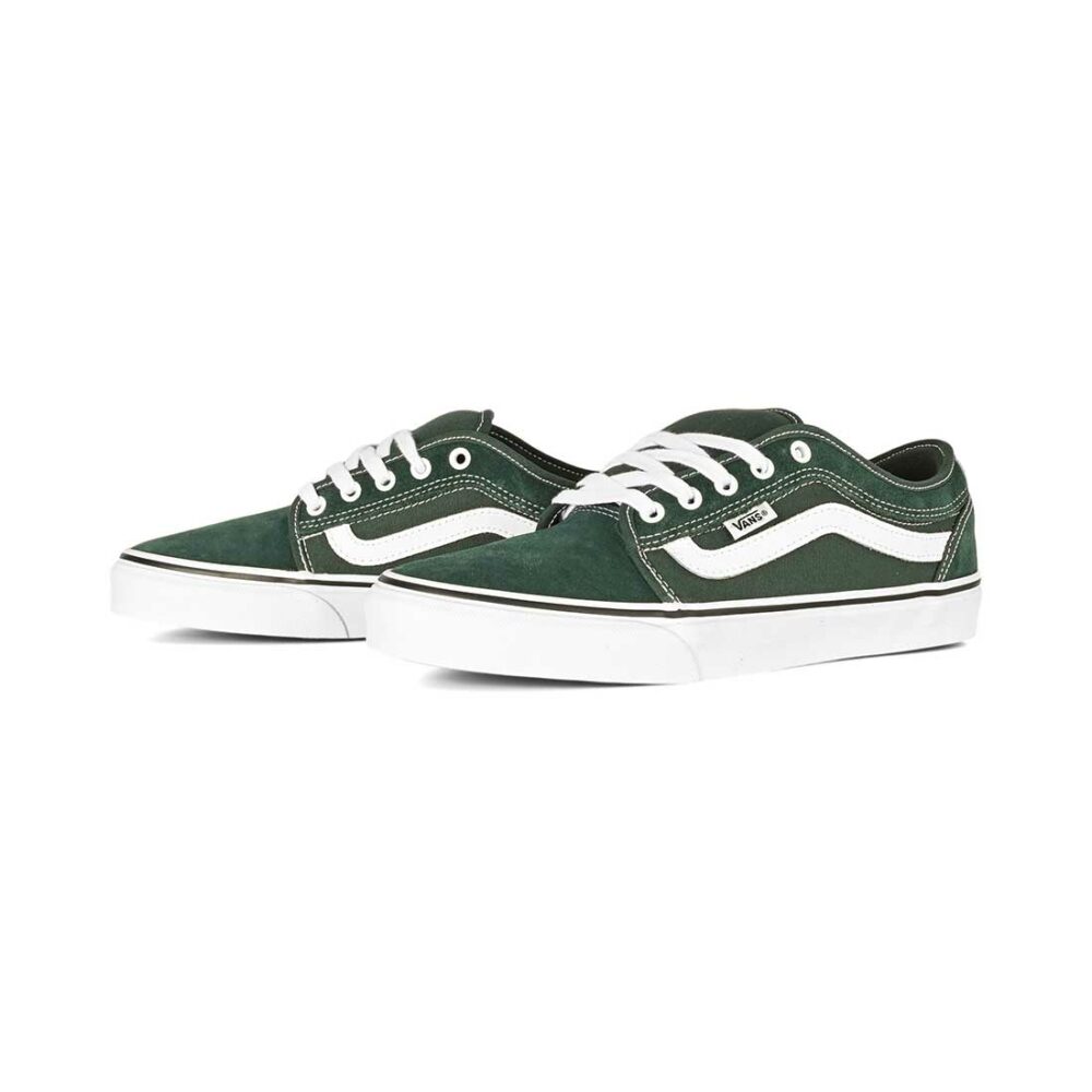 Vans Chukka Low Sidestripe Skate Shoes - Green Gables/True White