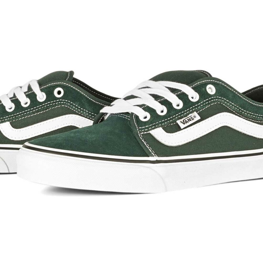 Vans Chukka Low Sidestripe Skate Shoes - Green Gables/True White