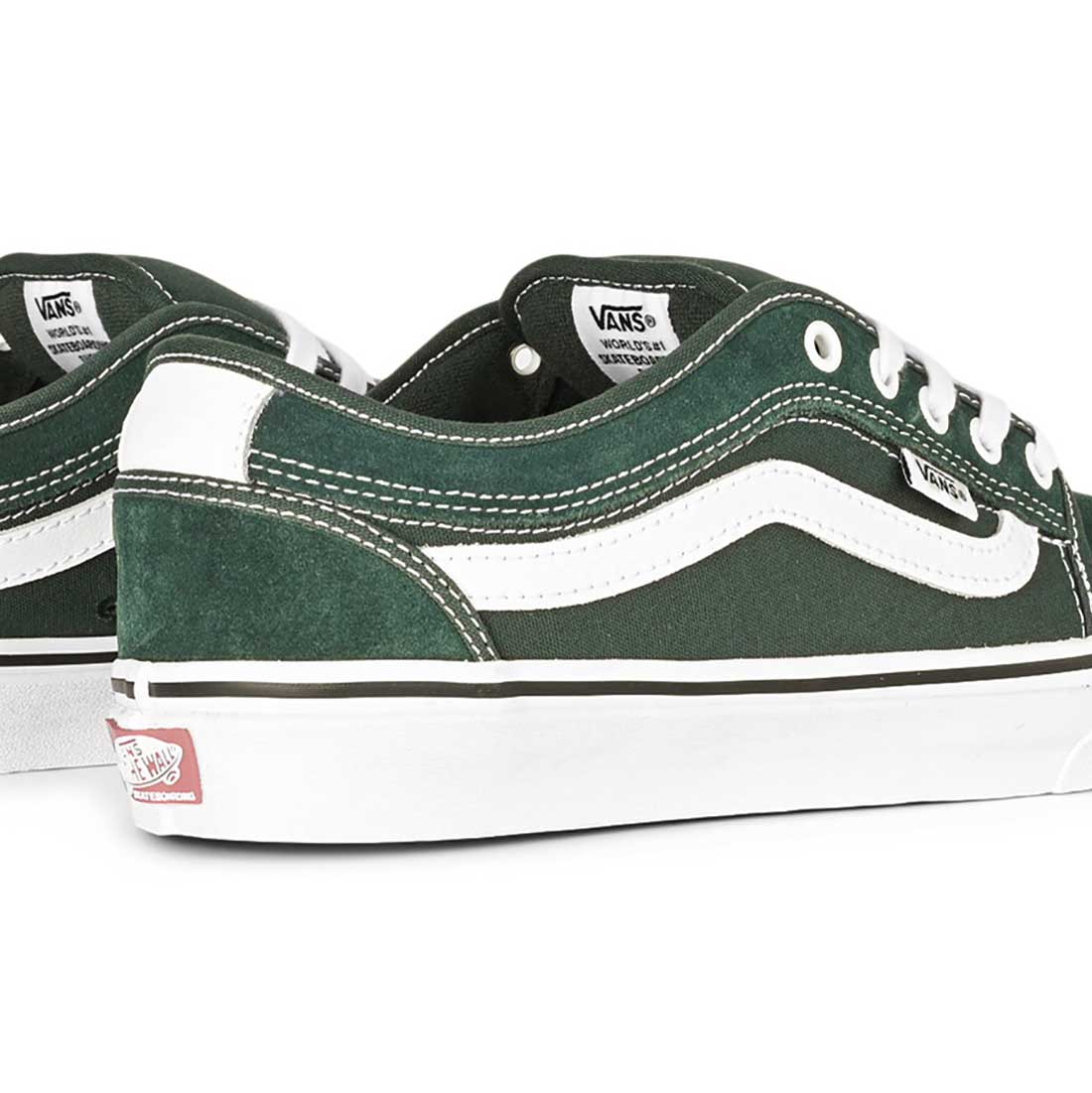 Vans Chukka Low Sidestripe Skate Shoes Green White