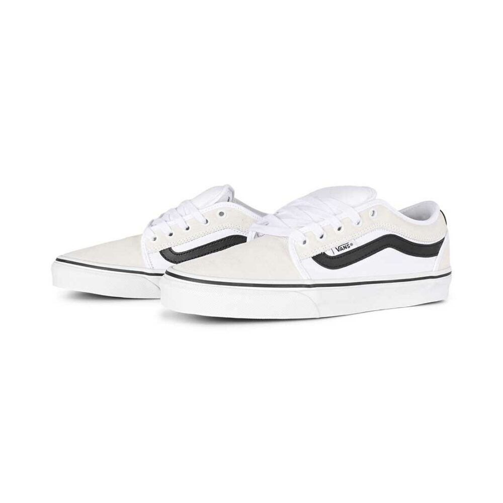 Vans Chukka Low Sidestripe Skate Shoes - White/Black/Gum
