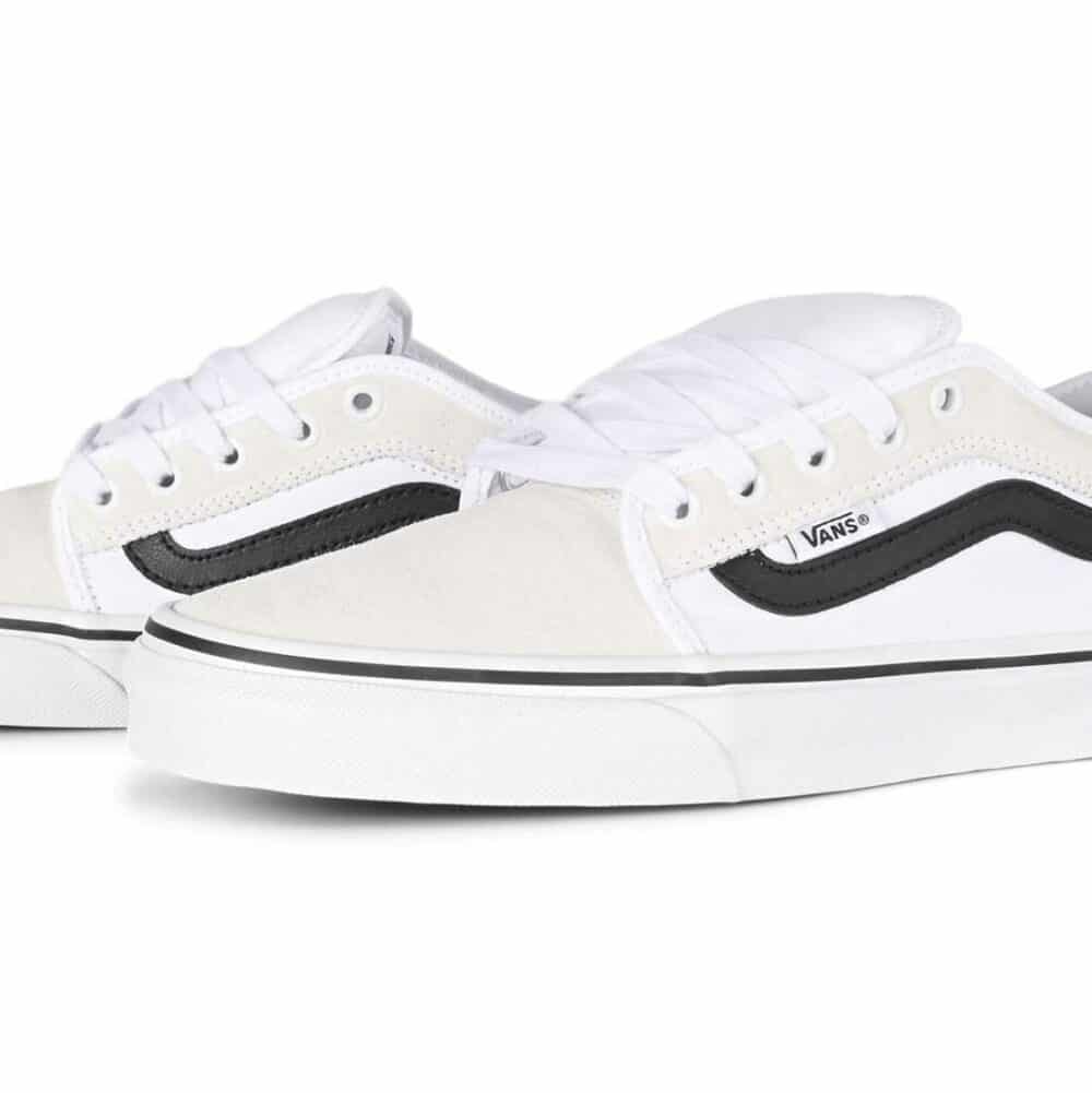 Vans Chukka Low Sidestripe Skate Shoes - White/Black/Gum