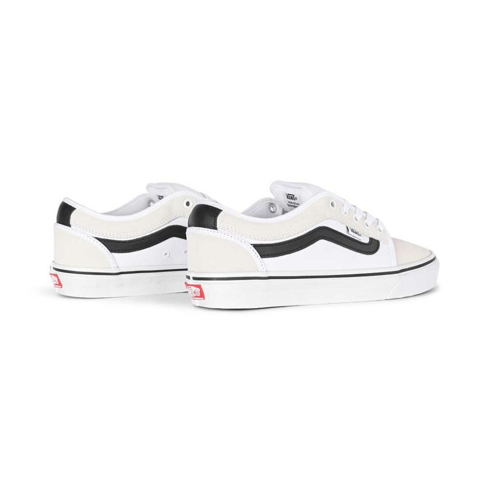 Vans Chukka Low Sidestripe Skate Shoes - White/Black/Gum