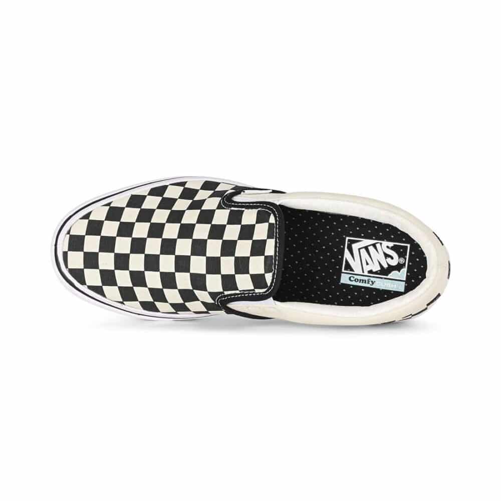 Vans Classic Slip-On Comfy Cush Skate Shoes - Checkerboard