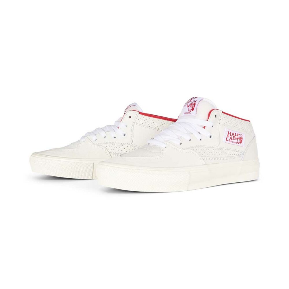 Vans Half Cab Skate Shoes - Vintage Sport White/Red