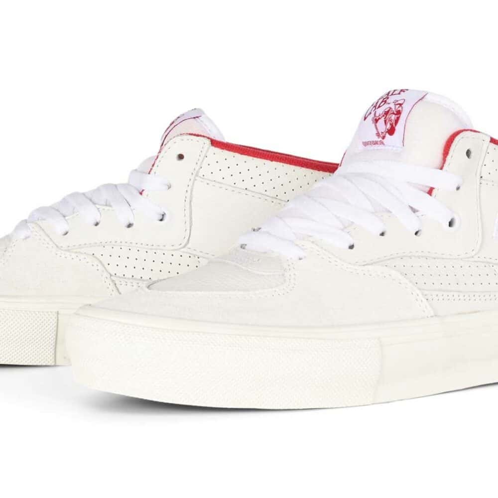 Vans Half Cab Skate Shoes - Vintage Sport White/Red