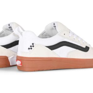 Vans Zahba Skate Shoes - White/Black/Gum