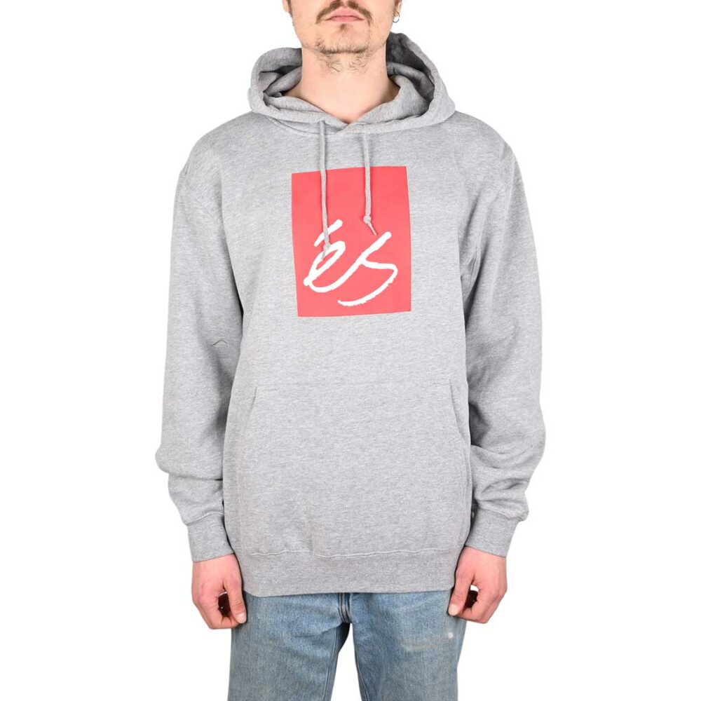 eS Main Block Pullover Hoodie - Grey Heather