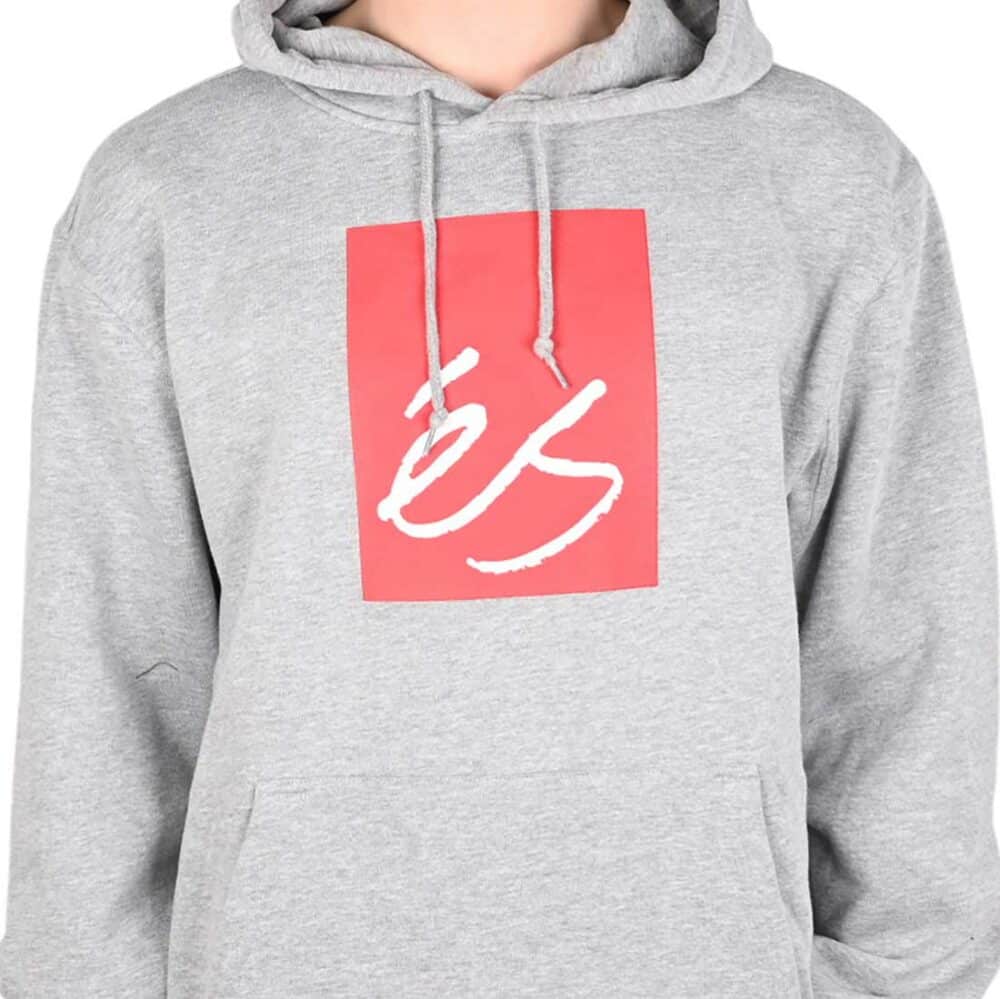 eS Main Block Pullover Hoodie - Grey Heather