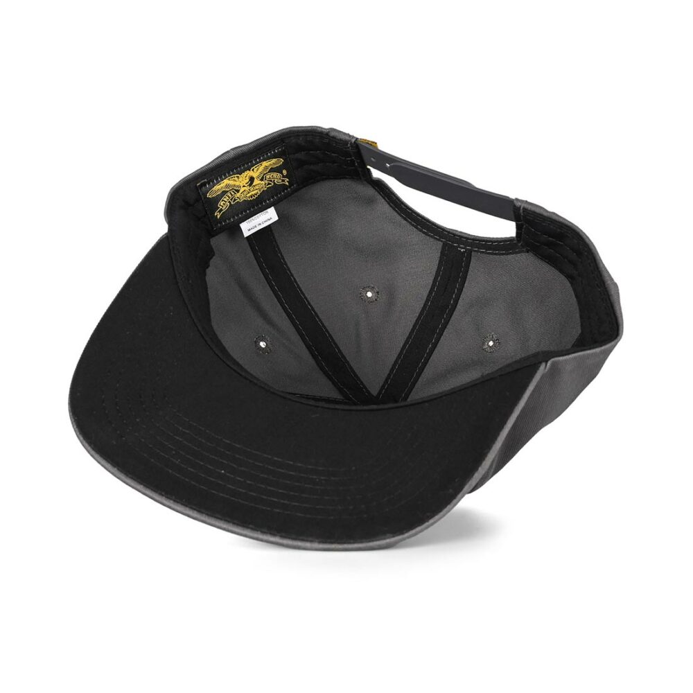 Anti Hero Basic Pigeon Snapback Cap - Charcoal/White