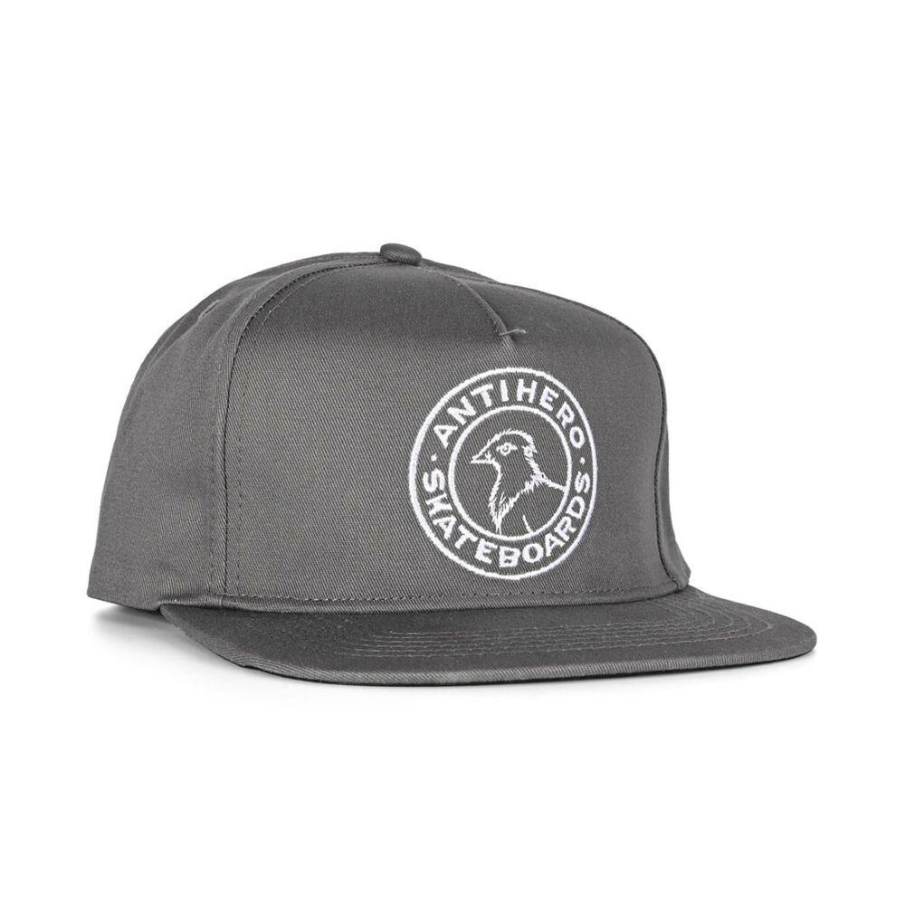 Anti Hero Basic Pigeon Snapback Cap - Charcoal/White