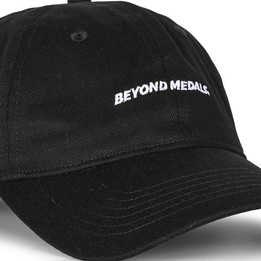 Beyond Medals Logo Dad Strapback Hat - Black