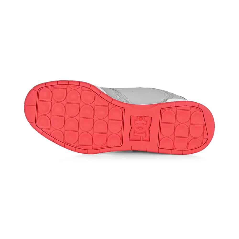 DC Central Low Top Skate Shoes - Grey/Red