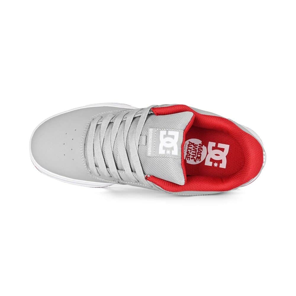 DC Central Low Top Skate Shoes - Grey/Red