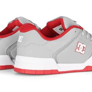 DC Central Low Top Skate Shoes - Grey/Red