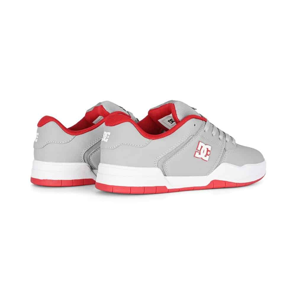 DC Central Low Top Skate Shoes - Grey/Red