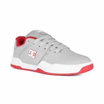 DC Central Low Top Skate Shoes - Grey/Red