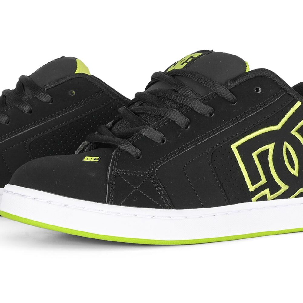 DC Net Skate Shoes - Black/Lime Green