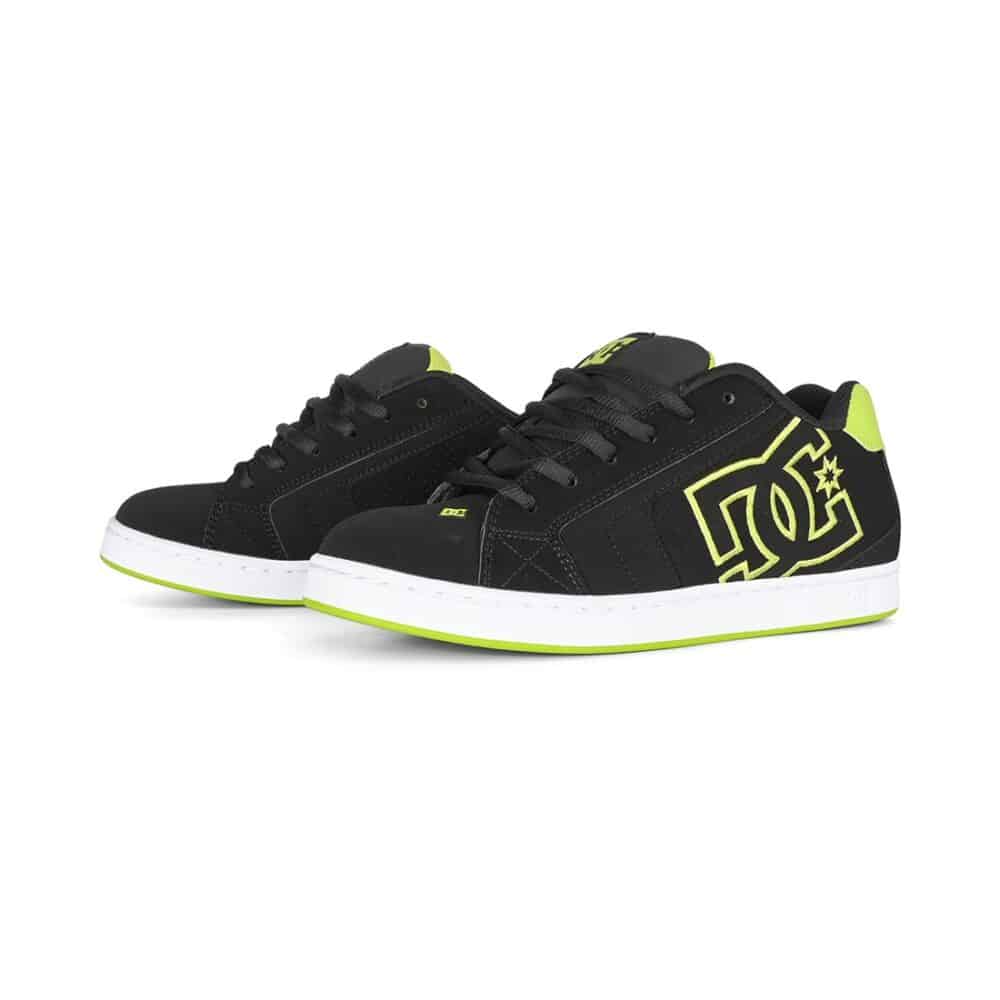 DC Net Skate Shoes - Black/Lime Green